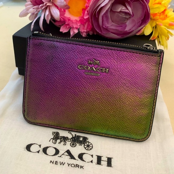 COACH OIL SLICK/HOLOGRAPHIC SKINNY
MINI CARD CASE Style:N64945 - Picture 4 of 9